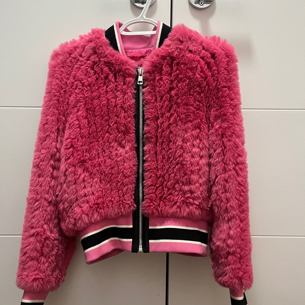 Guess Pink Fuzzy Jacket